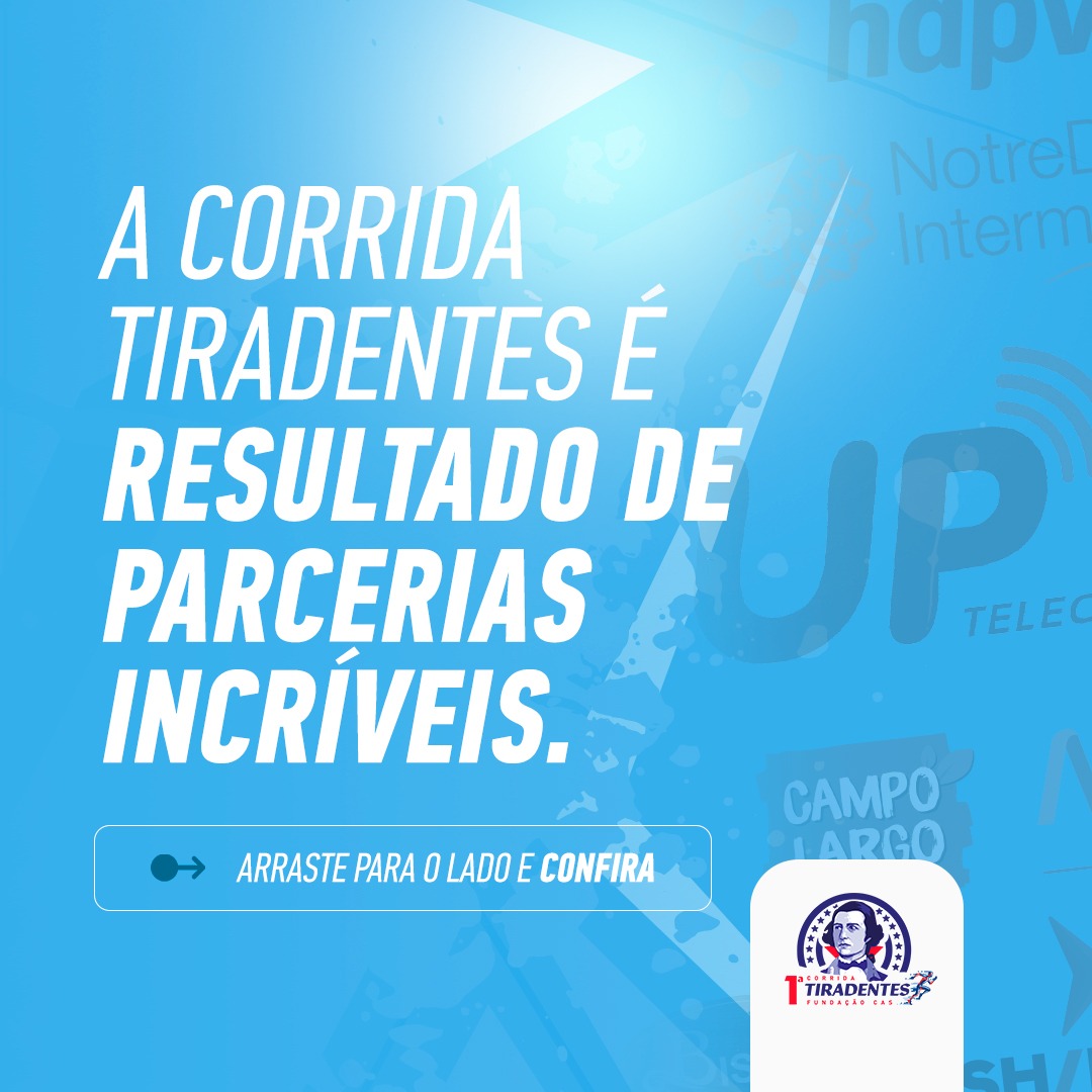 Confira patrocinadores da Corrida Tiradentes!